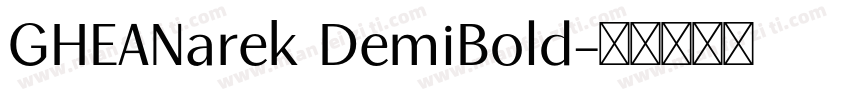 GHEANarek DemiBold字体转换